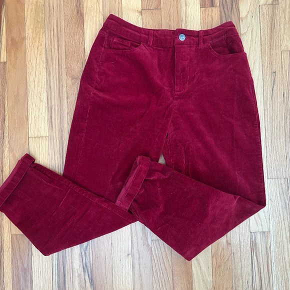 Red Corduroy Dangerfield Pants - Picture 2 of 8